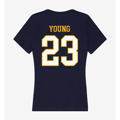 ETBU - NCAA Football : MJ Young - Women's V-Neck T-Shirt-1