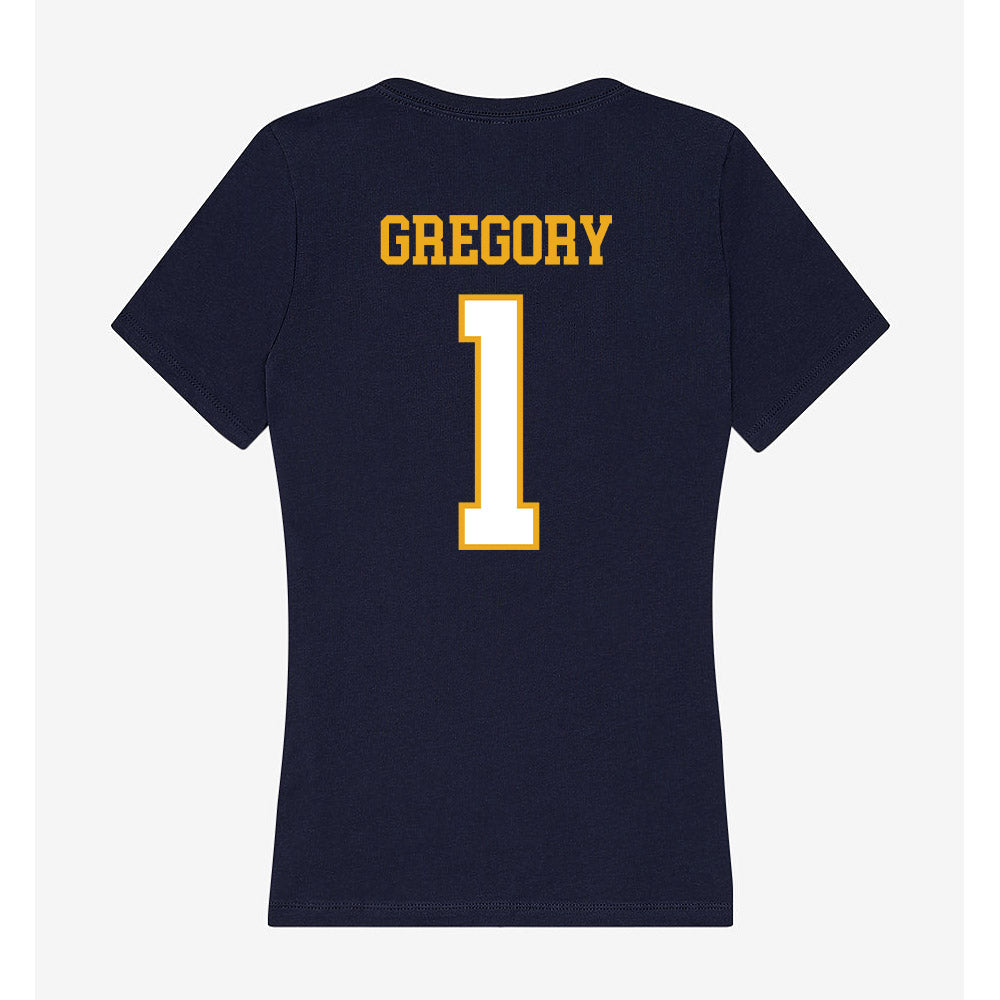 ETBU - NCAA Softball : Jessalyn Gregory - Women's V-Neck T-Shirt-1