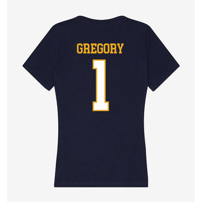 ETBU - NCAA Softball : Jessalyn Gregory - Women's V-Neck T-Shirt-1
