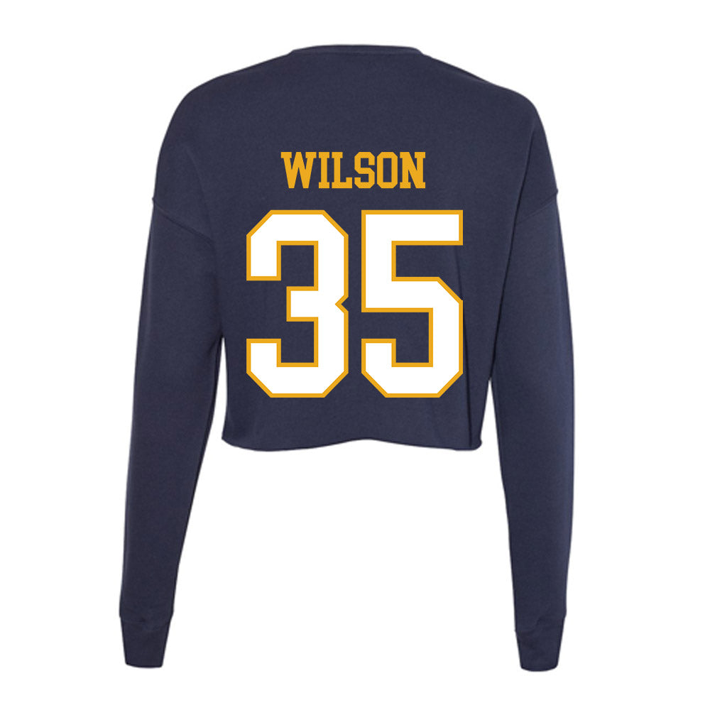 ETBU - NCAA Baseball : Colby Wilson - Women's Cropped Crew Fleece-1