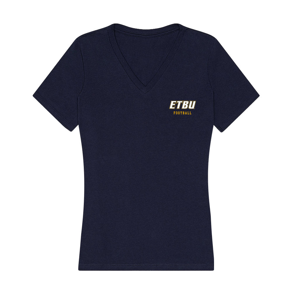 ETBU - NCAA Football : Phillip Patterson - Women's V-Neck T-Shirt-0