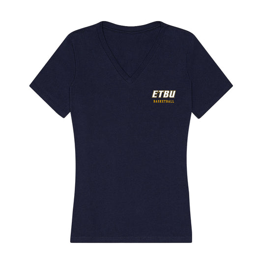 ETBU - NCAA Women's Basketball : Olivia Patrick - Women's V-Neck T-Shirt-0