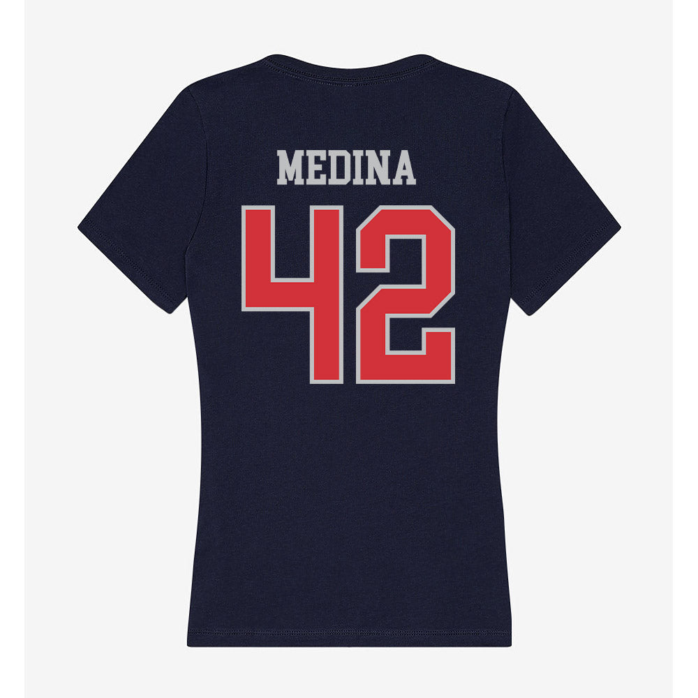 SMC - NCAA Softball : Julia Medina - Women's V-Neck T-Shirt-1