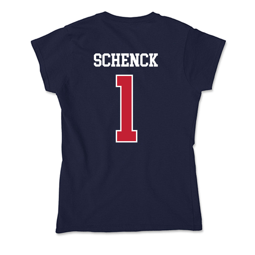 Utah Tech - NCAA Men's Basketball : Hunter Schenck - Soft Style Women’s T-Shirt-1