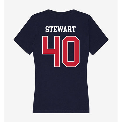 Utah Tech - NCAA Baseball : Finnegan Stewart - Women's V-Neck T-Shirt-1