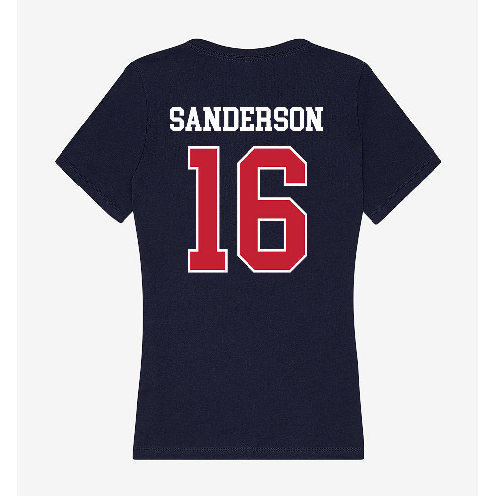 Utah Tech - NCAA Softball : Summer Sanderson - Women's V-Neck T-Shirt-1