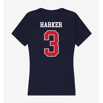 Utah Tech - NCAA Men's Basketball : Boston Harker - Women's V-Neck T-Shirt-1