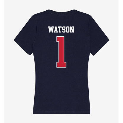 Utah Tech - NCAA Women's Volleyball : Kaleinani Watson - Women's V-Neck T-Shirt-1