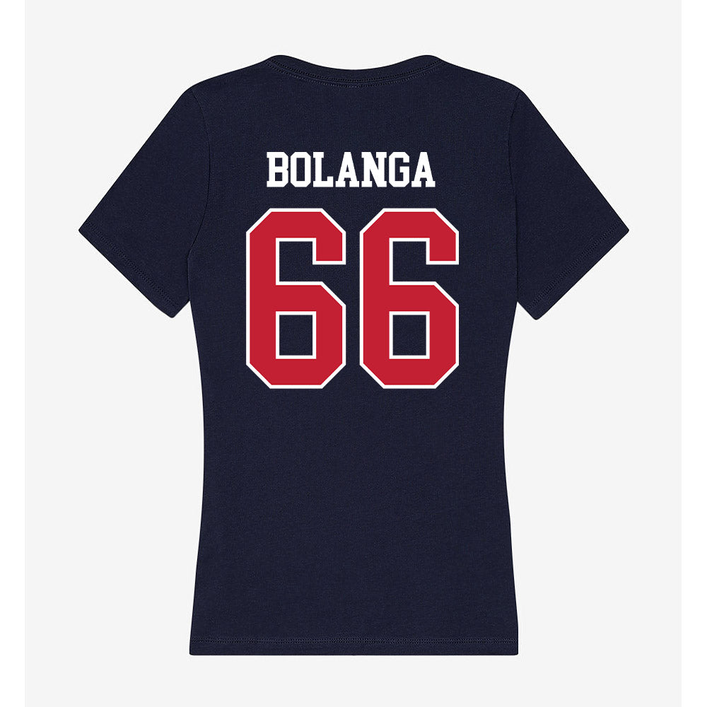 Utah Tech - NCAA Men's Basketball : Noah Bolanga - Women's V-Neck T-Shirt-1