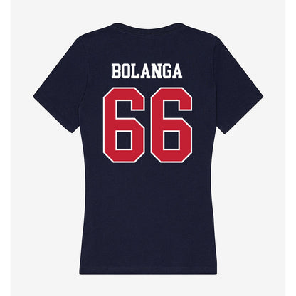 Utah Tech - NCAA Men's Basketball : Noah Bolanga - Women's V-Neck T-Shirt-1