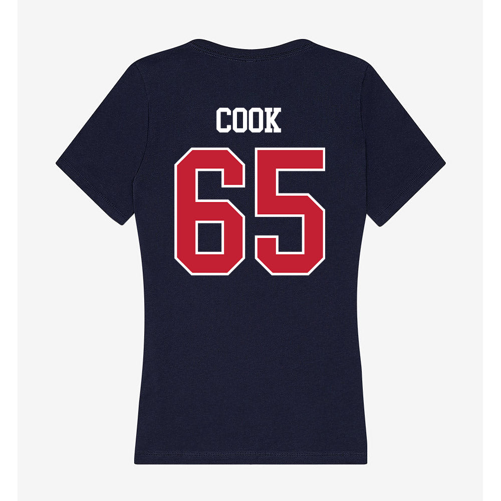 Utah Tech - NCAA Football : Zayden Cook - Women's V-Neck T-Shirt-1