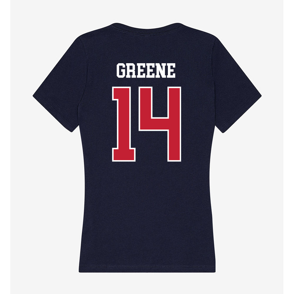 Utah Tech - NCAA Football : Will Greene - Women's V-Neck T-Shirt-1