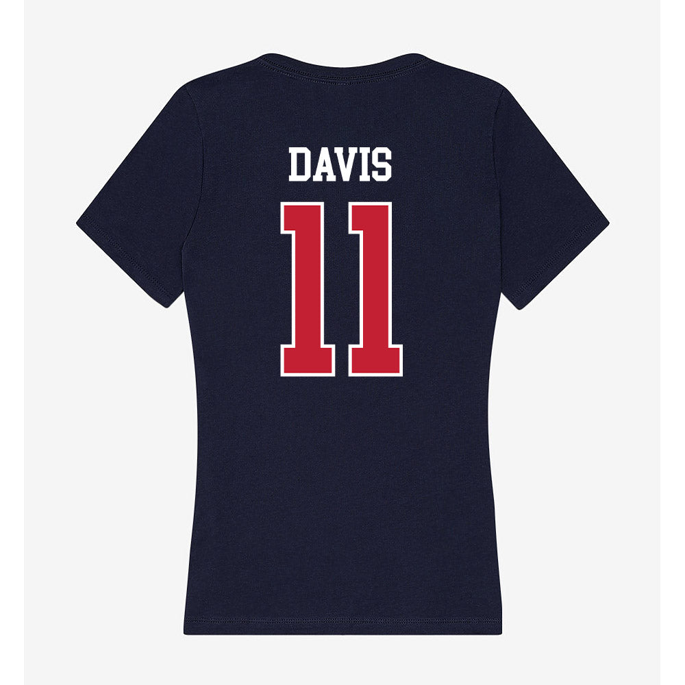 Utah Tech - NCAA Men's Basketball : Tanner Davis - Women's V-Neck T-Shirt-1