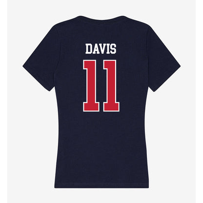 Utah Tech - NCAA Men's Basketball : Tanner Davis - Women's V-Neck T-Shirt-1