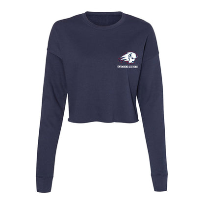 Utah Tech - NCAA Women's Swimming & Diving : Marta Valkovska - Women's Cropped Crew Fleece-0
