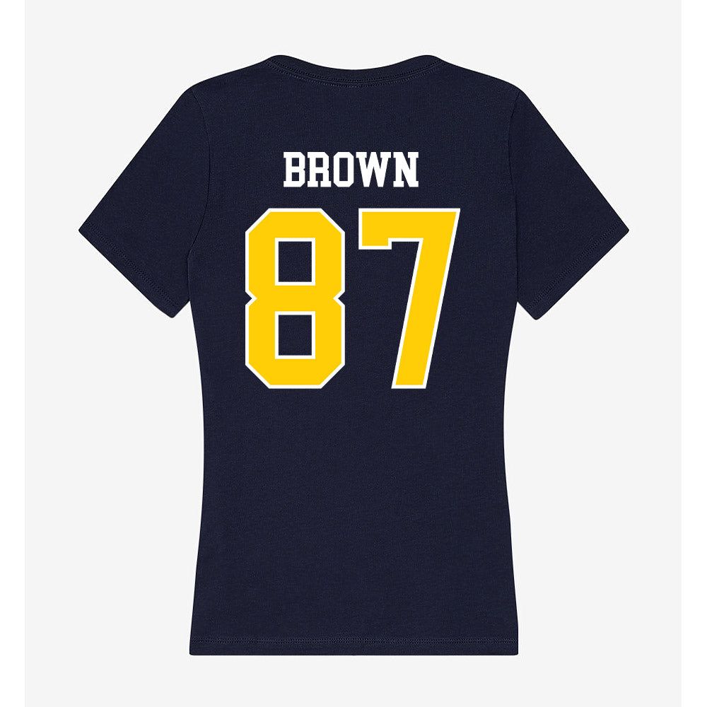 Toledo - NCAA Football : Javon Brown - Women's V-Neck T-Shirt-1
