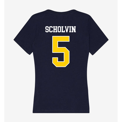 Toledo - NCAA Baseball : Charlie Scholvin - Women's V-Neck T-Shirt-1