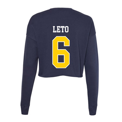 Toledo - NCAA Baseball : Luke Leto - Women's Cropped Crew Fleece-1