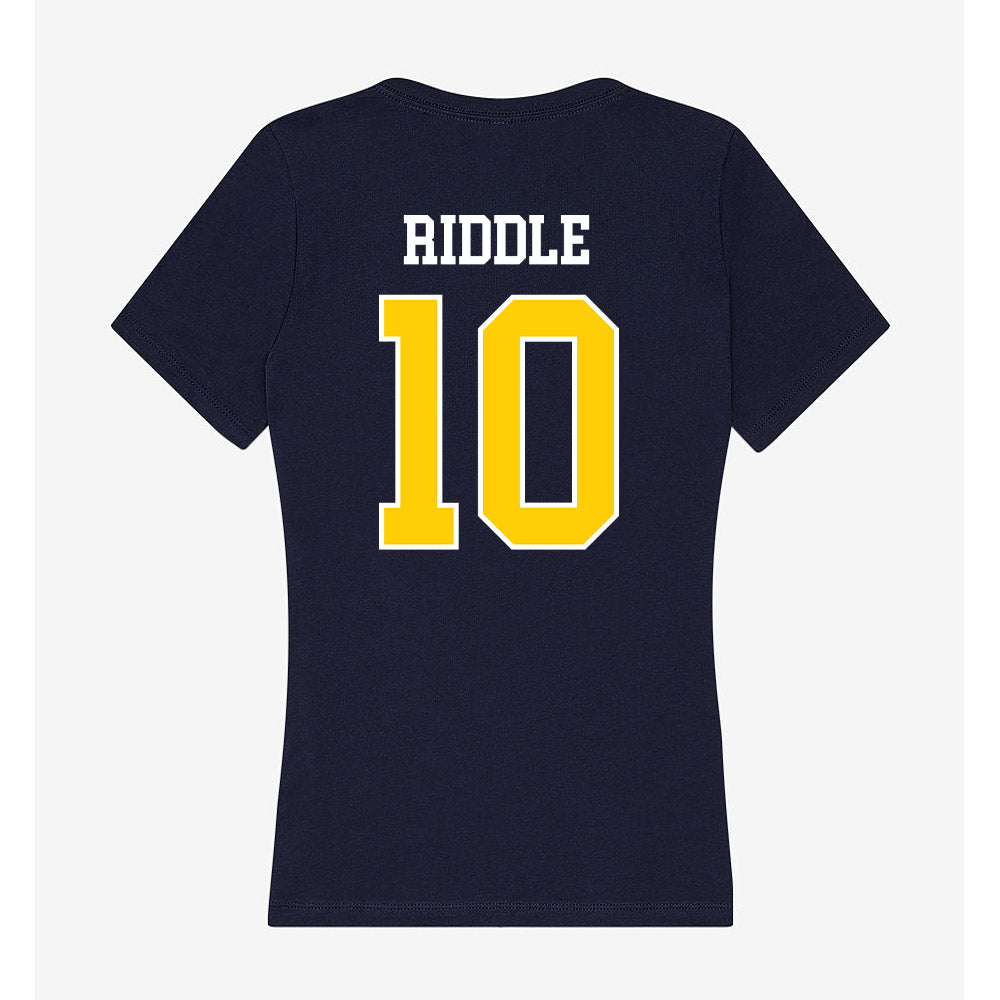Toledo - NCAA Men's Basketball : Chris Riddle - Women's V-Neck T-Shirt-1