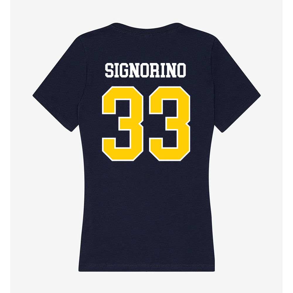 Toledo - NCAA Softball : Olivia Signorino - Women's V-Neck T-Shirt-1