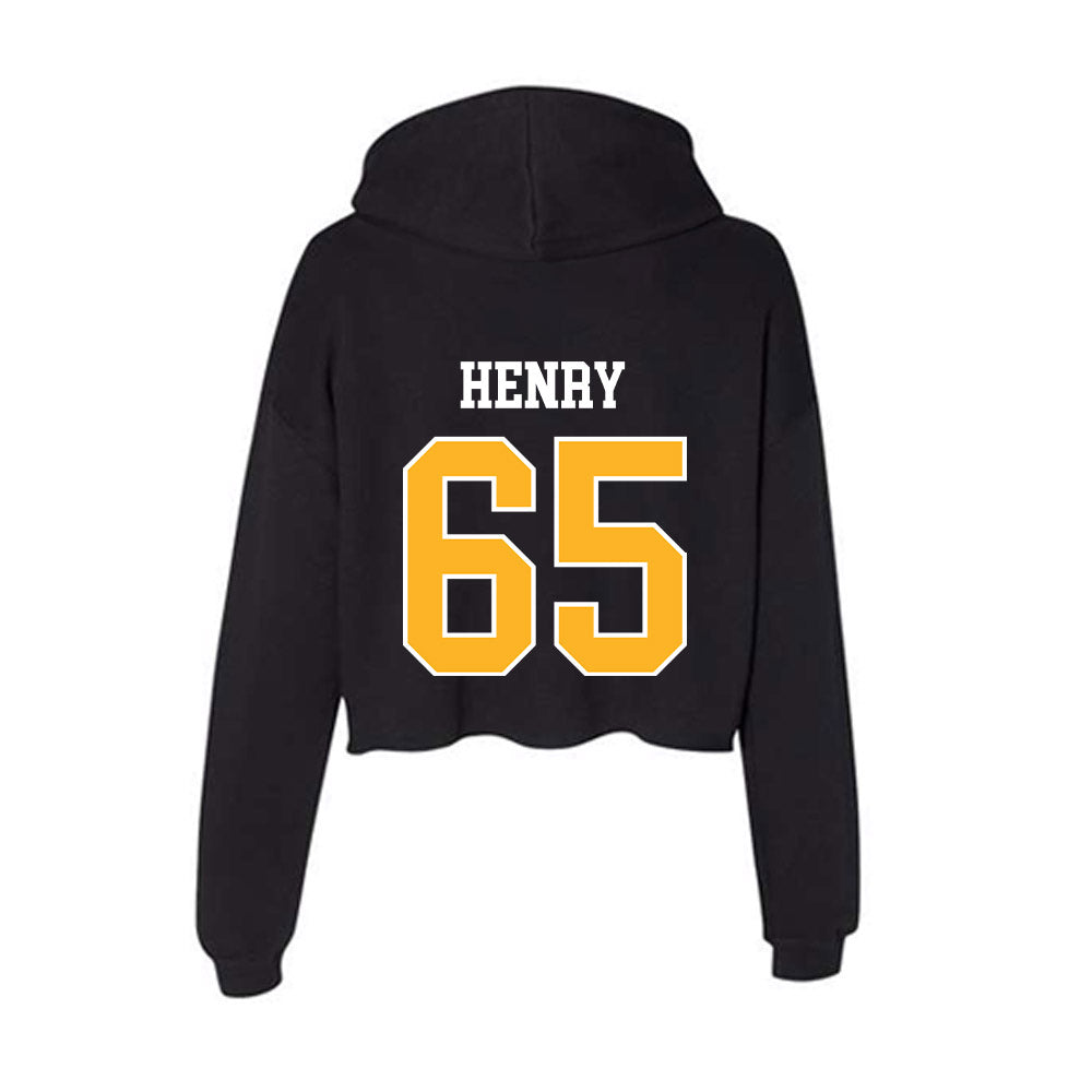 Bethune - NCAA Football : Javarion Henry - Women's Crop Fleece Hoodie-1