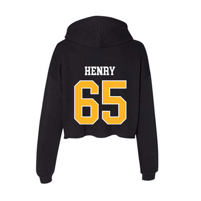 Bethune - NCAA Football : Javarion Henry - Women's Crop Fleece Hoodie-1