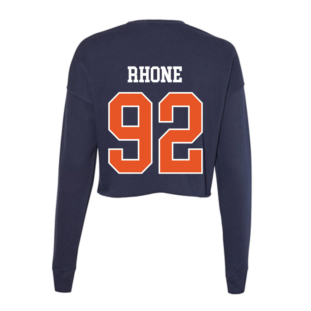 Utica - NCAA Football : Christian Rhone - Women's Cropped Crew Fleece-1