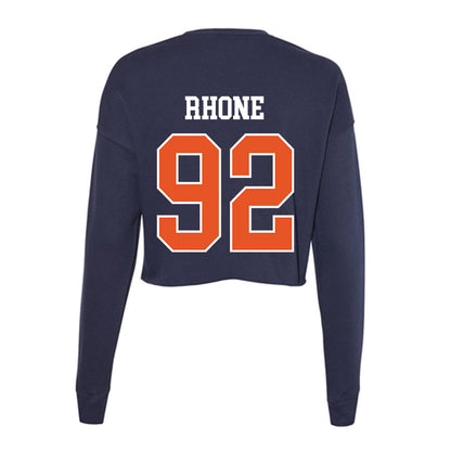 Utica - NCAA Football : Christian Rhone - Women's Cropped Crew Fleece-1