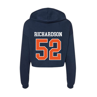 Utica - NCAA Football : Joshua Richardson - Women's Crop Fleece Hoodie-1