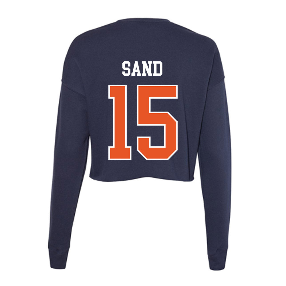 Utica - NCAA Men's Basketball : Joshua Sand - Women's Cropped Crew Fleece-1