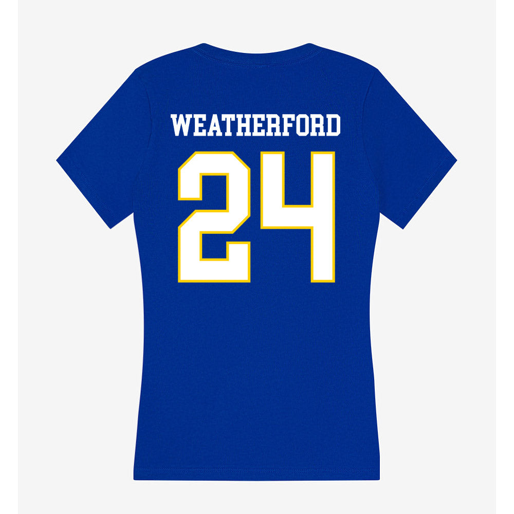 Southeastern - NCAA Women's Volleyball : Laura Weatherford - Women's V-Neck T-Shirt-1