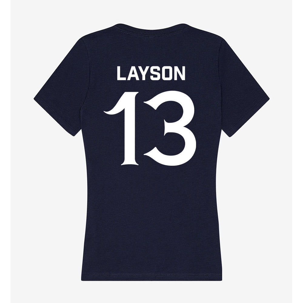 Queens - NCAA Women's Volleyball : Elizabeth Layson - Women's V-Neck T-Shirt-1