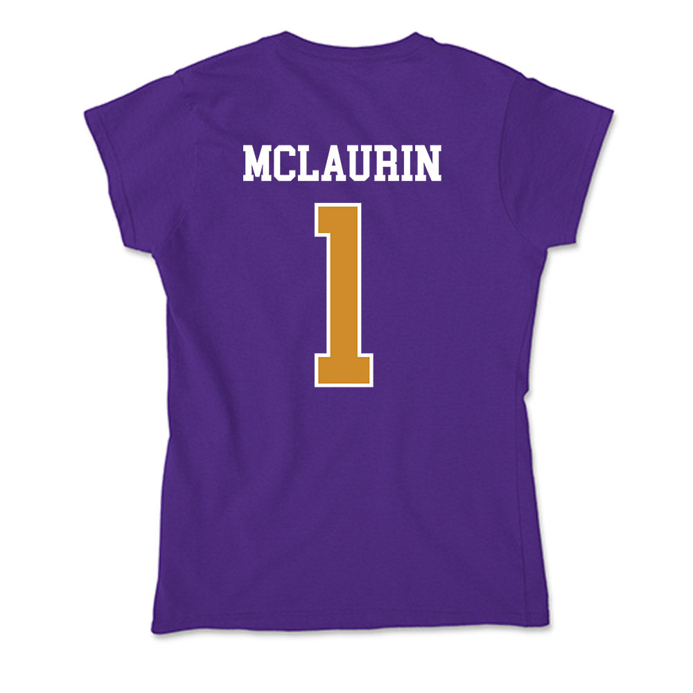 Alcorn - NCAA Football : Orlandus Mclaurin - Soft Style Women’s T-Shirt-1