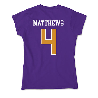 Alcorn - NCAA Football : Jacoby Matthews - Soft Style Women’s T-Shirt-1