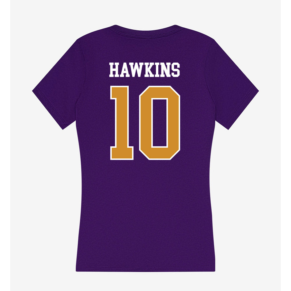 Alcorn - NCAA Men's Basketball : Alex Hawkins - Women's V-Neck T-Shirt-1