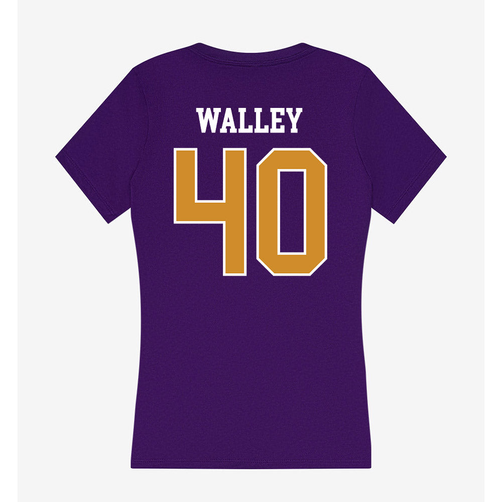 Alcorn - NCAA Football : Christopher Walley - Women's V-Neck T-Shirt-1