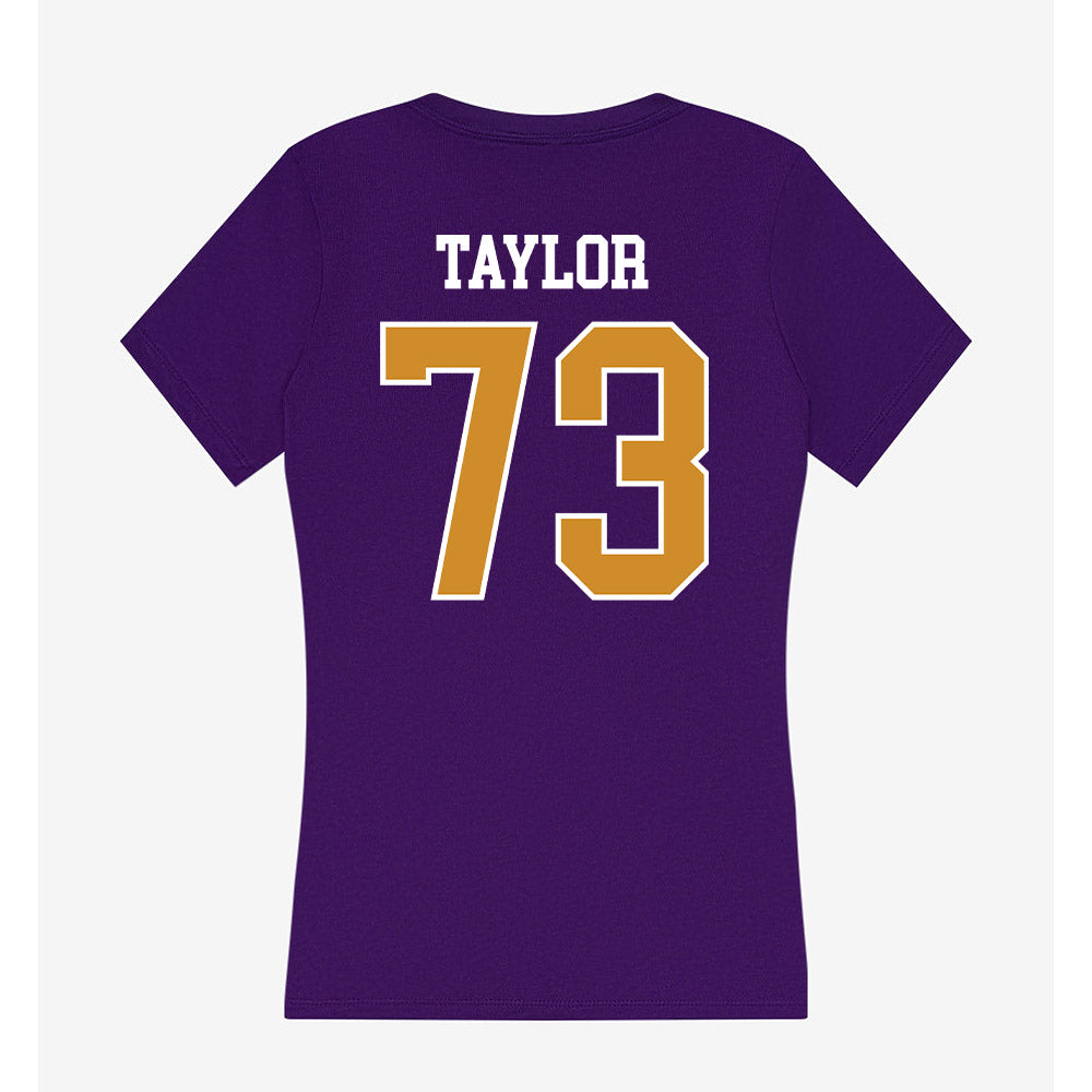 Alcorn - NCAA Football : SharDez Taylor - Women's V-Neck T-Shirt-1
