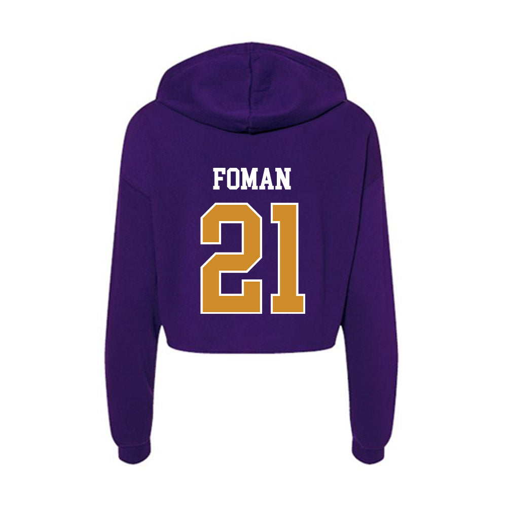 Alcorn - NCAA Men's Basketball : Kameron Foman - Women's Crop Fleece Hoodie-1