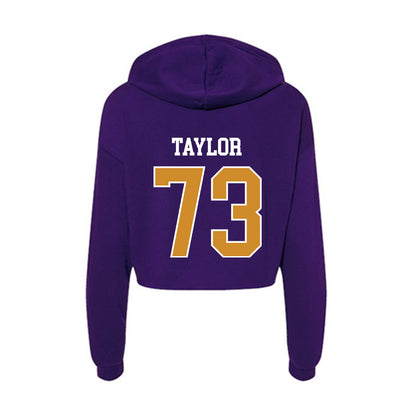 Alcorn - NCAA Football : SharDez Taylor - Women's Crop Fleece Hoodie-1
