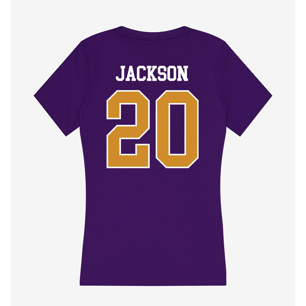 Alcorn - NCAA Baseball : Kevin Jackson - Women's V-Neck T-Shirt-1