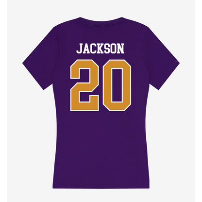 Alcorn - NCAA Baseball : Kevin Jackson - Women's V-Neck T-Shirt-1