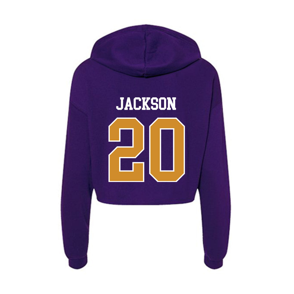 Alcorn - NCAA Baseball : Kevin Jackson - Women's Crop Fleece Hoodie-1