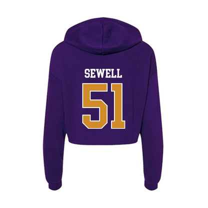 Alcorn - NCAA Football : Landen Sewell - Women's Crop Fleece Hoodie-1