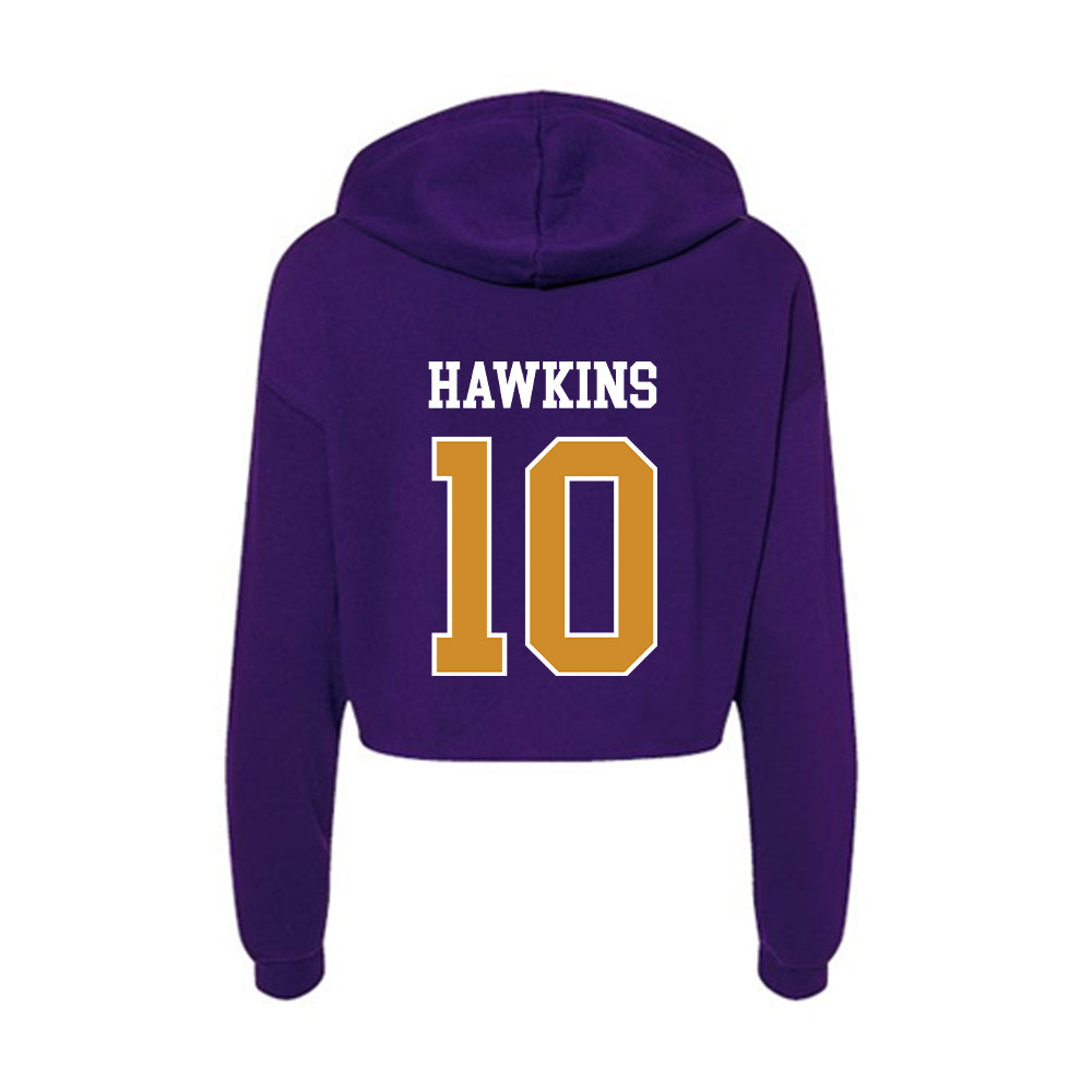 Alcorn - NCAA Men's Basketball : Alex Hawkins - Women's Crop Fleece Hoodie-1