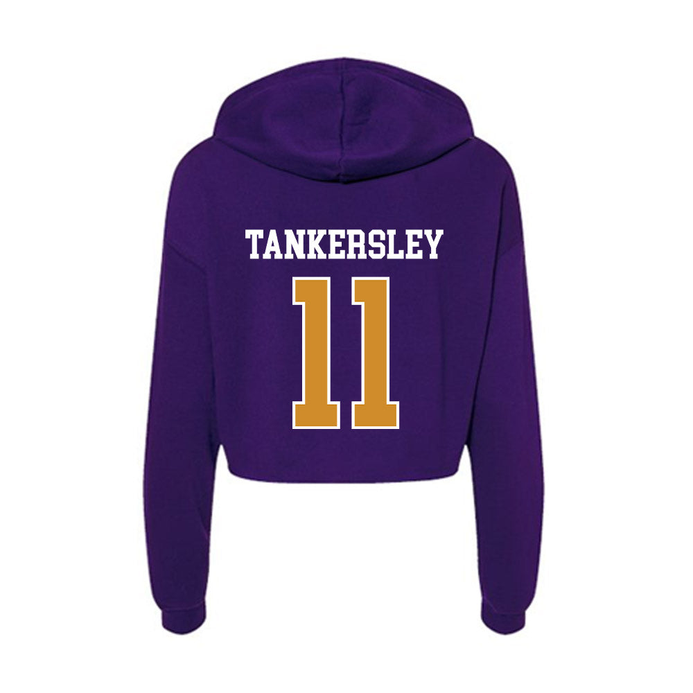 Alcorn - NCAA Men's Basketball : Marcus Tankersley - Women's Crop Fleece Hoodie-1