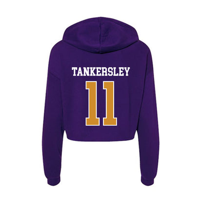 Alcorn - NCAA Men's Basketball : Marcus Tankersley - Women's Crop Fleece Hoodie-1