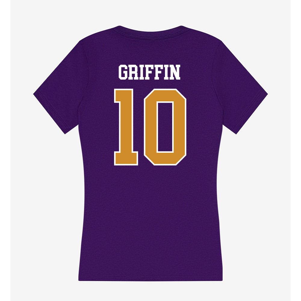 Alcorn - NCAA Football : Jaharon Griffin - Women's V-Neck T-Shirt-1
