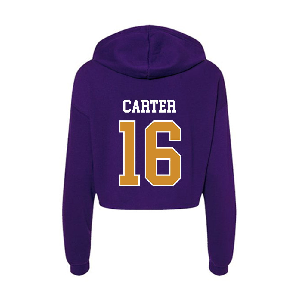 Alcorn - NCAA Women's Volleyball : Courtney Carter - Women's Crop Fleece Hoodie-1