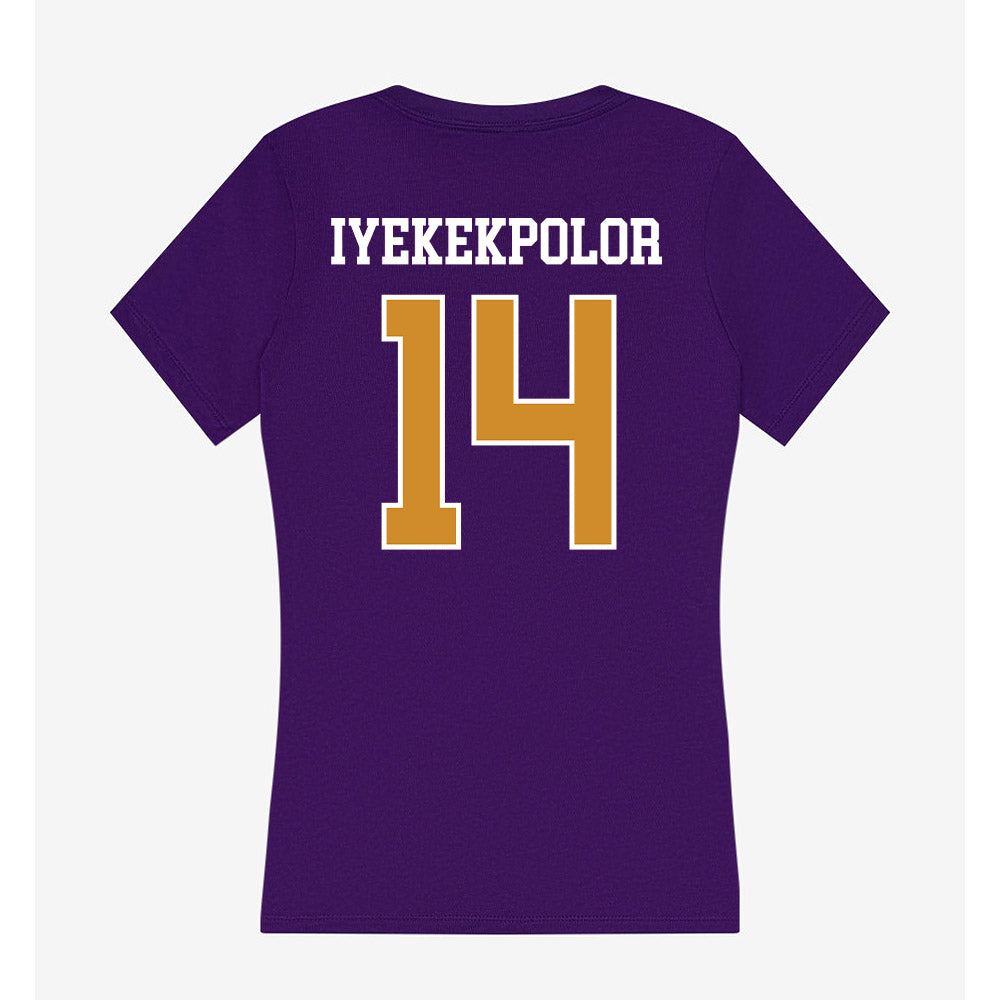 Alcorn - NCAA Women's Basketball : Arene Iyekekpolor - Women's V-Neck T-Shirt-1