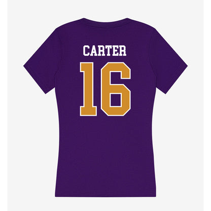 Alcorn - NCAA Women's Volleyball : Courtney Carter - Women's V-Neck T-Shirt-1